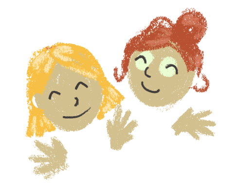 Natacha Sporer & Lola Zerbib (en petit dessin)